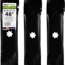 Maxpower 561812B Set of 3, 3-N-1 Blades for 48" Cut John Deere, Replaces AM137757, AM141035, GX21784, GY20852, Black
