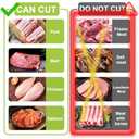 Fresh Meat Slicer, Manual Meat Slicer for Fresh Raw Meat, Meal Prep for the Week, Adjustable Thickness 2mm or 4mm, 17 Blades get 18 Meat Slices, Meat Cleavers can be Sliced, Striped, Diced -Gray