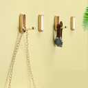 4PCS Folding Coat Hook, Heavy Duty Wall Hooks Made of Zinc Alloy, Foldable Gold Wall Hooks for Hanging Coats, Scarves, Hats, Bathrobes, Keys, Bags (Gold)