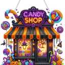 WEUOPG Diamond Art Hanging Kit for Adults, DIY Acrylic Diamond Art Painting Window Pendants Home Garden Wall Hanging Kits, Halloween Hanging Ornament (TP013)