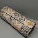 Boho Kitchen Rugs Set 2 Memory Foam Colorful Ceramic Comfort Tile Floor Mat Anti Fatigue Non-Skid PVC Runner Rug Water & Oil Proof Carpet for Kitchen Laundry Sink,17.3x28+17.3x47 Inch, C3