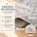 5x7 Area Rug Washable Non-Slip Living Room Rugs,Gray Area Rug