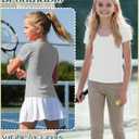 4 Pack Girls' T-Shirts Short Sleeve Ribbed Knit Tops Soft Slim Fit Scoop Neck Summer Athletic Basic Tees 5-14 Years