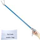 Snake Tong CatcherProfessional Reptile Rescue Grabber Aluminum Alloy with Wide Jaw Locking Mechanism and Comfort Grip for Safe Rattlesnake Control and Removal Tool (60inch Snake Tong)