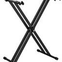 Double-X Keyboard Stand, Portable Digital Piano Stand, Adjustable keyboard Music Stand for 54-88 key Electric Pianos