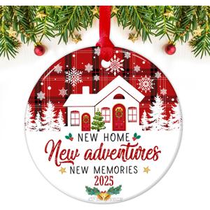 New Home Ornament 2025  Housewarming Gift for New Homeowners, Couples, or Family  Unique Keepsake Decoration for First House or New Home Christmas Ornament 2025