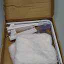 keny Cordless Cat Window Perch, Large Size Hammock with 4 Strong Suction Cups, Cat Hammock for Window with Two Fabrics Cover, Foldable Bed for Cats, White