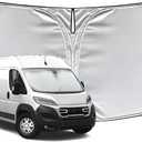 Fit for Dodge Ram ProMaster 2014-2025 Windshield Sunshade, Customized for Ram ProMaster Full Size Cargo Van, Automatic Car Sun Shield Accessories, Blocks UV Rays, Keeps Vehicle Cooler