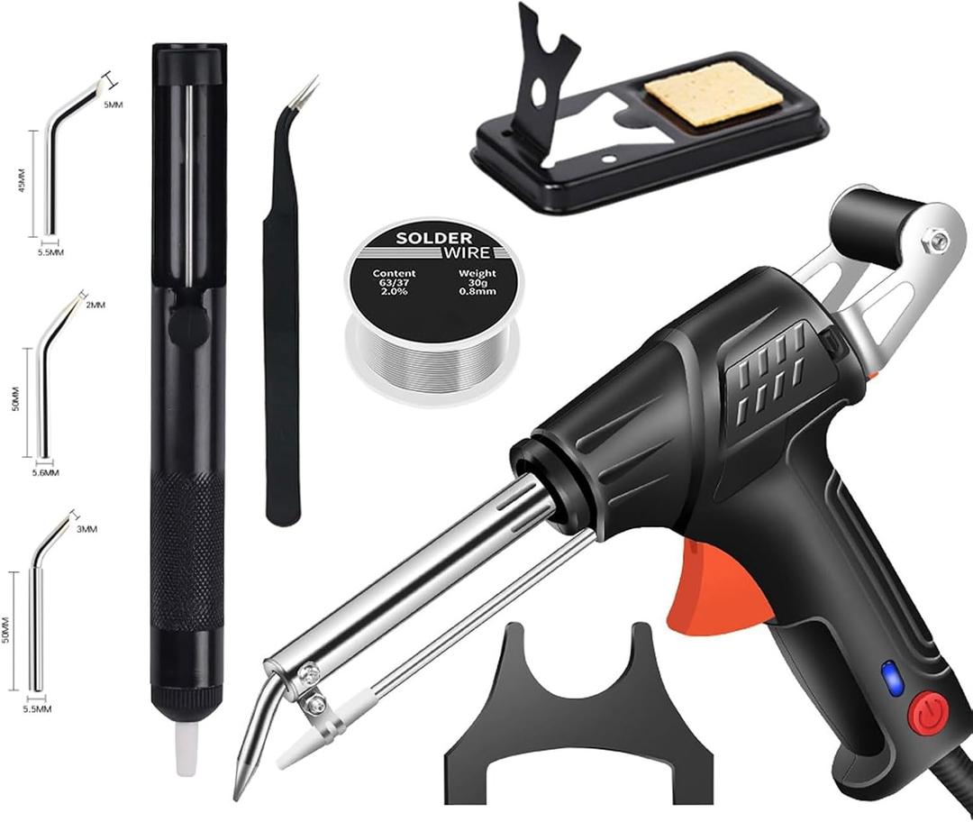 Soldering Iron Kit, Multifunctional Handheld Welding Machine, Portable External Heated Industrial Welding Machine with Adjustable Temperature 390-840F for Electronics Welding Repair DIY (4)