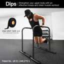 KAKICLAY 2026 Upgrade World's Best Strongest Premium Dip Bars with Adjustable Ultra-Stable Settings & Non-Slip Feet - USA Original Patent, USA Designed
