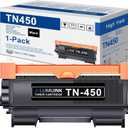 TN450 Toner Cartridge High Yield Replacement for Brother TN-450 TN420 with HL-2240D HL-2270DW HL-2280DW MFC-7860DW MFC-7360N DCP-7065DN Printer (1 Black)