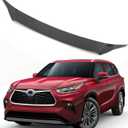 Hood Shield Protector for 2020-2025 Toyota Highlander Accessories, Carbon Fiber Bug Guard Deflector Exterior Front Grille Hood Cover Front Bumper Spoiler Hood Bonnet Deflector for Highlander
