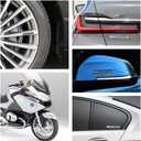 Car 3 Color Classic Badge Metal Sticker is Suitable for car Windshield Side Mudguard Bumper Trunk Hood and car Interior and so on（4PCS Black）