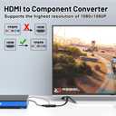 Dingsun HDMI to Component Converter, Convert HDMI Input to Analog YPbPr Video and R/L Audio Signals for Output to TV