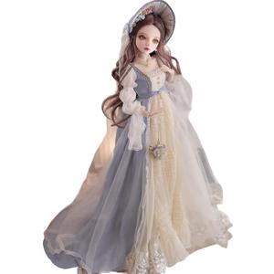 Hand-Painted BJD Doll 1/3,22.8 inches(56cm) Tall, in Nordic Pastoral Style,Princess Doll,PVC Body with 31 Movable Joints,for Ages 15+ and Older,Desk and Wall Decorations (Handmade Makeup Plus)
