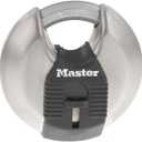 Master Lock Magnum Heavy-Duty Stainless-Steel Discus Padlock with Keys, Keyed Alike Heavy Duty Storage Lock for Indoor or Outdoor Use, M40XKAD