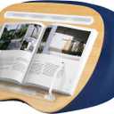 Lap Desk XL Beanbag Book Stand Book Holder for Reading in Bed Hands Free Reading Pillow,Laptop Desk Tablet 400g Weight for Enhanced Stability Gift for Book Lovers (Blue, Large)