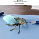 ibasenice 2pcs Realistic Cicada Insect Model Toys for Kids, Lifelike Simulation Cicadas Figures for Insect Theme Party, Home Decoration, Educational Play, 3.34 * 2.75 * 1.18inch