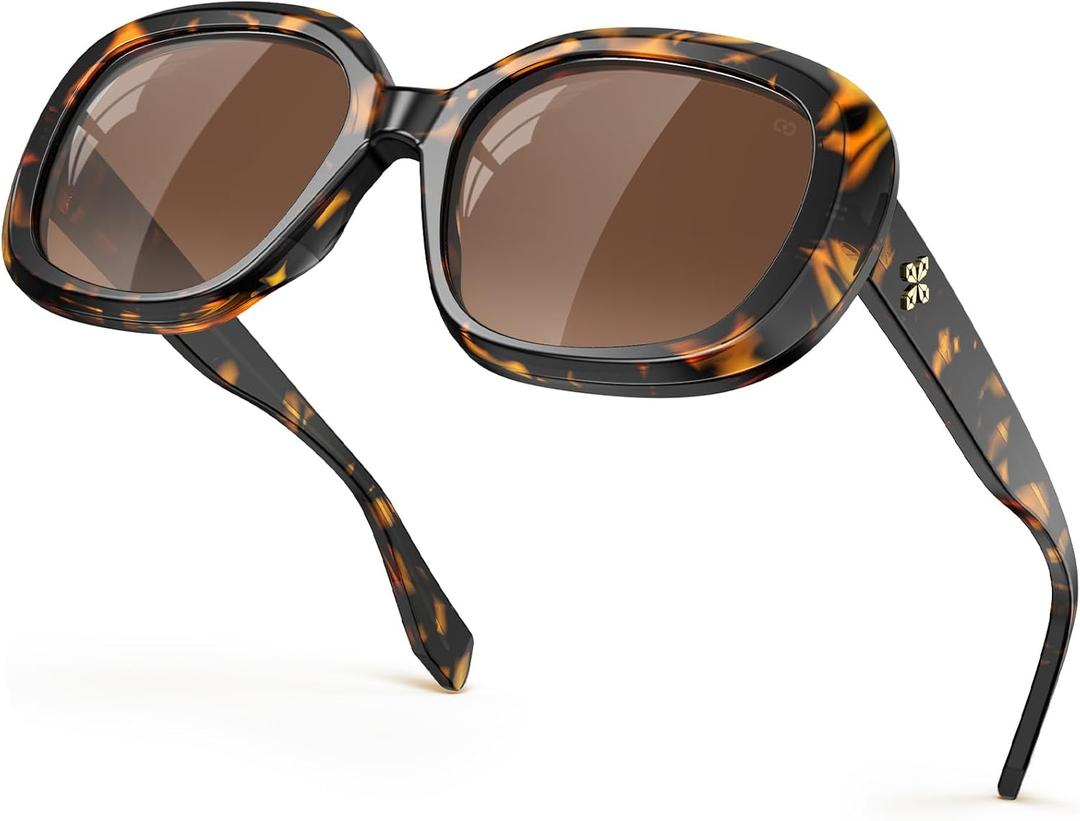 VISOONE Oversized Oval Round Jackie O Sunglasses Women Vintage Retro Large Square Sun Glasses Huge Big Shades Lavinia