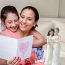 Gifts for mom Birthday, Mother Daughter Figurine with Hand-Carved,Gifts for mom from Daughter,Retirement Gifts, Mother of The Bride Gifts,Memorial Gifts,Statues for Home Decor