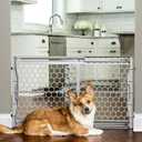 Carlson 28"-42" Easy Fit Dog Gate, Expandable Plastic Pet Gate, Pressure Mounted Gate for Doorways & Hallways, Gray