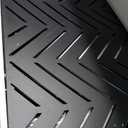 Metal Privacy Screen Outdoor 6FT Freestanding Decorative Steel Panel with Stand, Laser-Cut Chevron Pattern Modern Privacy Divider, Rustproof & Weather-Resistant Screen for Patio, Garden & Backyard