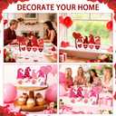 Galentines Day & Valentines Day Decorations Reversible Table Centerpiece Sign Wooden Gnome Decor for Home Office Mantle Desk Indoor Party Tiered Tray Kitchen Decor