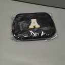 Belt Bag Crossbody Bags for Girls Women,Mothers Day Gifts for Mom from Daughter,Birthday Gifts for 8 9 10 11 12 13 Year Old Girl,Small Waist Packs Kids Fanny Pack,Initial White A,Black Bag