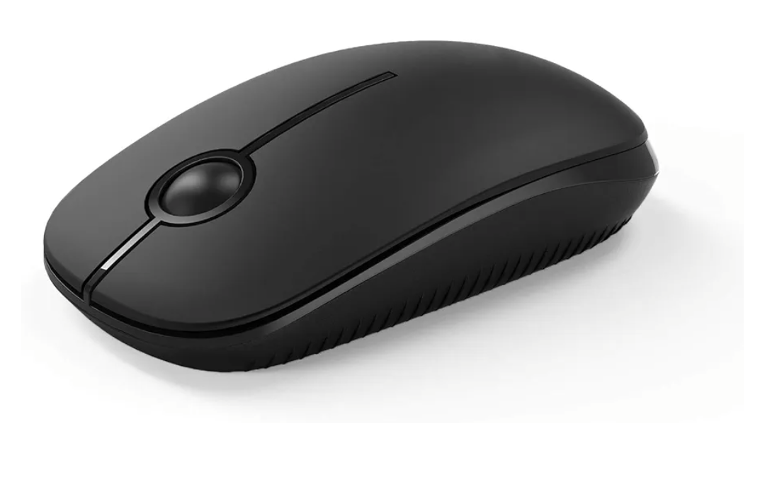VssoPlor Wireless Mouse, 2.4G Slim Portable Computer Laptop Mouse with Nano Receiver Quiet Silent Optical Mice for Notebook, PC, Laptop, Computer-Black
