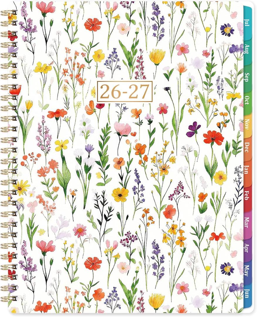 2026-2027 Planner - 9" x 11" Planner Weekly and Monthly 2026-2027, from JULY 2026 to JUNE 2027, Academic Planners with Tabs, Twin-Wire Binding, Inner Pocket, Premium Thick Paper
