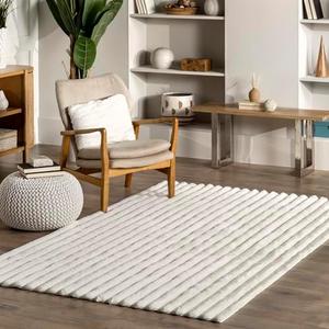 nuLOOM 3'9" x 6' Cozy Plush SuperiorWash Area Rug, Machine Washable, Non-Slip, Soft Fluffy Shag Carpet for Living Room Bedroom Kids Room Nursery Home Decor, Kai White