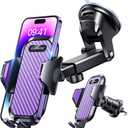 VANMASS Phone Holders for Your Car 2026 Ultimate Phone Mount Military-Grade Windshield Dashboard VentNewest Best Strongest Cell Phone Car Mount for iPhone 16 Pro Max 15 Samsung Android,Purple