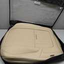 Coverado Beige Nappa Leather Car Seat Covers, Universal Fit Front Seats, 2-Pack Waterproof Seat Covers, Perforated Faux Leather, Compatible with Most Cars Trucks