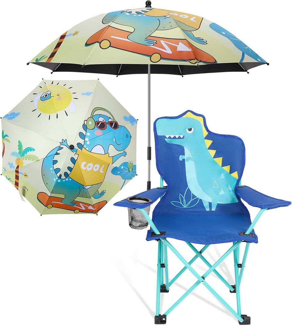 KABOER Kids Outdoor Folding Camping Chair with Cup Holder Carrying Bag | Portable Camping Chair for Beach Picnic Camping Travel Lawn Ages 3-10