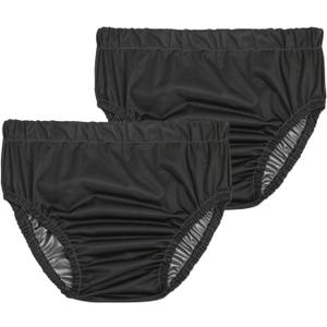 Joyo roy 2PCS Plastic Pants for Adult Diapers Incontinence Protective Briefs & Underwear Washable Incontinence Underwear Women and Men Waterproof Underwear for Women Plastic Underwear for Adults XXL (Black)