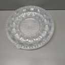 Deviled Egg Clear Plastic Crystal Cut Platter - Set of 2
