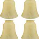 Aspen Creative 23109-4 Transitional Style Bell Shaped Antique Shade, 2-1/8" Fitter Size, 4-1/2" high x 4-5/8" Diameter, 4 Pack Replacement Glass