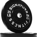 Fitvids Olympic Bumper Plates Set, 2" Weight Plates for Strength Training & Weightlifting, Paris or Set or Set with Barbell, Multiple Options (Black)