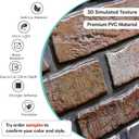 Commomy Faux Brick 3D Wall Panels - Not Real Brick 12 pcs of 22.8" x 11.8", 22.8 x 11.8 in