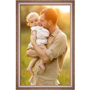 24x36 Frame Champagne Gold, Elegant Ornate 36x24 Picture Frame with Floral Trim, for 24 x 36inch Gallery Photo Pic with HD Plexiglass, 1.6in Widen 0.8in Thick, Horizontal Vertical Wall Display