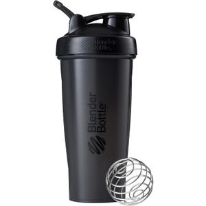 BlenderBottle Classic Shaker Bottle Perfect for Protein Shakes and Pre Workout, 28-Ounce, Black
