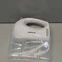 OVENTE 5-Speed Corded Electric Hand Mixer with Stainless Steel Whisks, Compact Portable Design with Snap-On Storage Case,150W Lightweight Handheld Mixer for Baking & Cooking, White HM151W