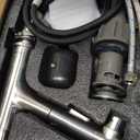 Bathroom Sink Faucet with Pull Out Sprayer, Single Handle Modern Bathroom Basin Faucet with Pop-up Sink Drain Stopper & Deck Plate 1 or 4-inch Centerset 3 Hole, Brushed Nickel