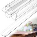 DoubleFill 8 Pack 36" Cabinet Door Protector Plastic U Channel/C Channel