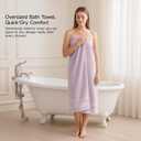 REDKISS 100% Cotton Bath Towels Set of 2, Extra Large Bath Sheets 35 X 70 Inches, 800G, Quick Dry, Ultra Soft & Super Absorbent Bathroom Towel Sets for Bathroom, Gym, Spa, Pool & Hotel, Purple