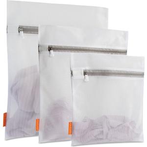 Polecasa Mesh Laundry Bags 3 Pack (Large, Medium, Small) - Durable Zipper Wash Bags for Delicates, Lingerie, Bras, Underwear, Baby Clothes - Protect Garments in Washing Machine