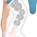 Waterproof Extra Wide Full Leg Cast Cover for Shower with Upgraded Non-Slip Bottom, Cast Protector for Shower after Leg Knee Surgeries, Large Cast, Knee Immobilizer/Brace, Walking Boots,Reusable (New-Extra Wide Full Leg)