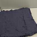 MIULEE Decorative Throw Pillow Covers Neutral Linen Fringe Throw Pillows Set of 2 Indigo Blue Boho Farmhouse Cushion Covers Coastal Decor for Couch Sofa Bed Living Room Spring Decor 20x20 Inch