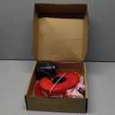 Valentines Day Tree Topper Hat with Projector Rose Red Large Velvet Hat Decor with LED Light Rotating Heart Romantic Gift for Valentine's Day Wedding Holiday Party Decoration