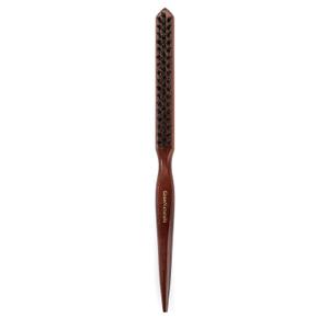 GranNaturals Teasing Boar Bristle Hair Brush for Women - Slick Back Comb with Rat Tail Pick for Hair Sectioning Used for Edge Control, Backcombing, Smoothing, and Styling Fine Hair to Create Volume (1 Count (Pack of 1))